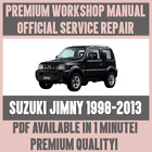 WORKSHOP MANUAL SERVICE & REPAIR GUIDE for SUZUKI JIMNY 1998-2013