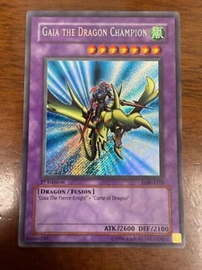 Yugioh Gaia the Dragon Champion LOB-A125 1st Secret Near Mint - Picture 1 of 2