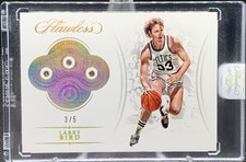 2017-18 Panini Flawless Larry Bird Triple Double Diamond Gold 3/5 #115 Sealed