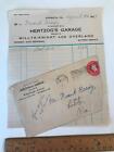 Vtg 1927 Hertzog's Willys-Knight Overland Garage Car Repair Ephrata Pa Receipt