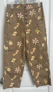 Madewell Pants Size 26 Floral Wide Legs Button Down - Picture 1 of 6