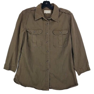 DENIM & SUPPLY Ralph Lauren Shirt Womens Medium Brown Casual Button Up Top - Picture 1 of 8