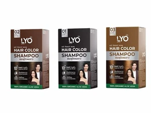 6x LYO Haarfarbe Shampoo Grau Haardeckendes Shampoo Aloe Vera 30 ml ohne Ammoniak - Bild 1 von 7