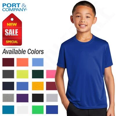 Port & Company Kids Dri-Fit Workout Sports Moisture Wicking Gym T-Shirt M-PC380Y - Image 1 of 3