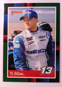 2021 DONRUSS RACING GREEN TY DILLON 76/99 - Picture 1 of 2