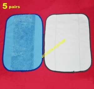 5 pares de paño de fregado de microfibra para irobot braava 308t 320 380 321 4200 5200C - Imagen 1 de 6