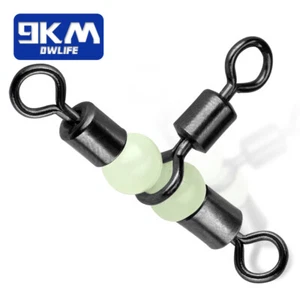 3 Way Swivels 15~30Pcs Fishing Swivel Tackle Saltwater Fishing Line Connector - Picture 1 of 12
