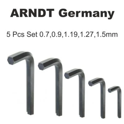 5pcs (0.7 0.9 1.19 1.27 1.5mm) Allen Key Hex Key Set Mini Hex Keys Tool Kit - Image 1 of 3