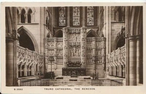 Cornwall Postcard - Truro Cathedral - The Reredos - Real Photograph A9960 - Picture 1 of 2