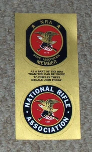 NRA National Rifle Association ~ Calcomanías de miembros de la Asociación Estatal... Juego de 2 - Imagen 1 de 1
