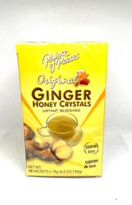 Cristales de miel de jengibre bebida instantánea original (10 bolsas) Foto 1 de 4