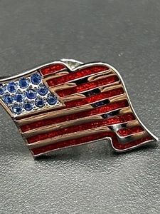 Pin bandera americana Swarovski 12 piedras - Imagen 1 de 7