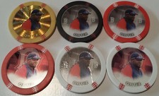 2014 TOPPS CHIPZ DAVID ORTIZ GOLD BORDER GOLD FOIL/BLACK GLOW/RED GLOW/RED/GLOW