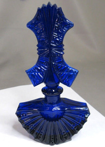 Blue /Cobalt, Glass Perfume/ Scent Bottle  * No Reserve*