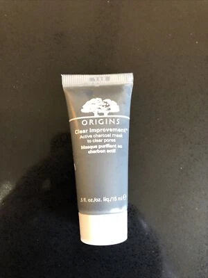 Máscara de carbón activa ORIGINS Clear Improvement para limpiar poros 0,5 oz viaje NUEVO Foto 1 de 4