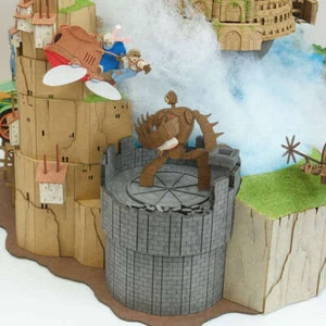 Sankei Studio Ghibli serie di lavoro castello Laputa Lama artigianato di carta MK07-44 - Foto 1 di 10