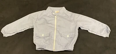 Chaqueta a Rayas Azul y Blanco 2T Años 70 Niños Health-Tex Cremallera Frontal De Colección Foto 1 de 4