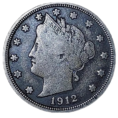 1912-D Liberty "V" Nickel 5 Five Cents ~ Tougher Date/Grade ~ VF Cover