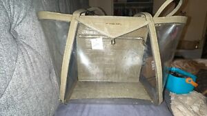 Michael Kors Whitney Olive Clear PVC Acrylic Tote Purse Bag