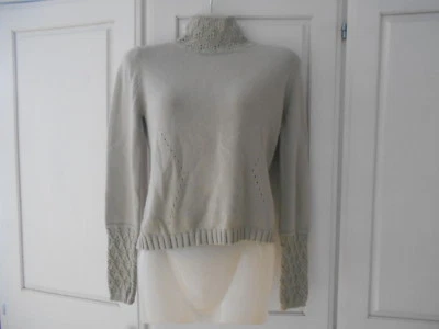 Saltador Lauren Hansen gris claro con bonito patrón en el cuello/mangas - S/UK8 Foto 1 de 4