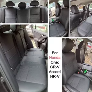 FOR 2016-2024 HONDA HR-V MOTOPTES CUSTOM CAR SEAT COVERS WATERPROOF LEATHER - Picture 1 of 36