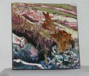 2009 Alice Fong Sacramento Artist Mixed Media Original 8" x 8" - Nature Theme - Picture 1 of 9