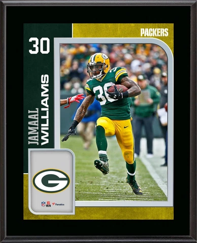 Jamaal Williams Green Bay Packers 10.5" x 13" Player Plaque Cover