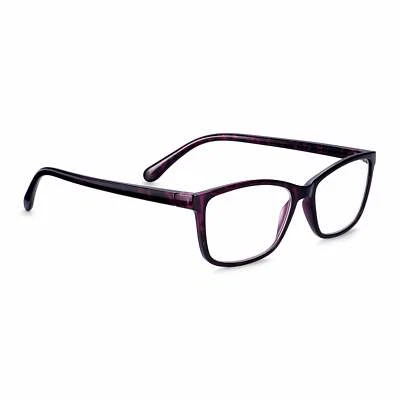 READ OPTICS Lila Lesebrille für Frauen, Damen, Leseoptik, Vergrößerung +1,0 bis +3,5,