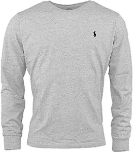 POLO RALPH LAUREN MENS LONG SLEEVE CREW NECK SLIM FIT T-SHIRT XL GREY HEATHER - Picture 1 of 1