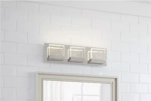 Home Decorators Collection Alberson 3-Light LED Chrome Bathroom Vanity Light - Picture 1 of 5