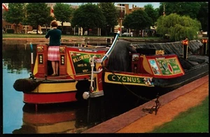 Schmale Boote Stratford Kanalbecken Stratford upon Avon Warwickshire Postkarte - Bild 1 von 2