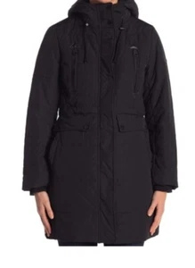 Lucky Brand gefütterte wasserabweisende Jacke mit Kapuze schwarz SMALL - Bild 1 von 6