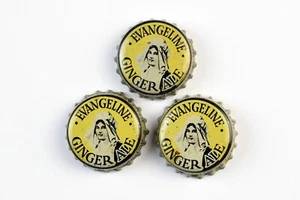 Evangeline Ginger Ale Cork Bottle Cap Lot (3) Soda Bottle Caps Nova Scotia - Picture 1 of 2