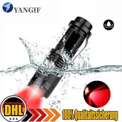 Rotlicht 670 nm LED lamp Zoomable Mini Wasserdichte Nachtsicht Jagd Taschenlampe - Bild 1 von 4
