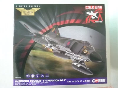 Corgi, F-4 Phantom FG.1 #111 Sqd, Leuchars in Fife, Scotland, 1:48, Diecast, New - Image 1 of 4