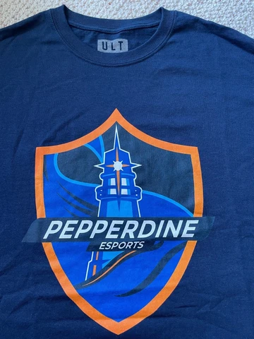 PEPPERDINE WAVES ESPORTS Dark Blue men L short sleeve T-shirt ULT NEW Cover
