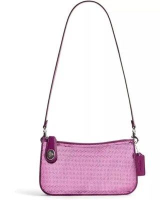 Coach - Penn Sequined Shoulder/Clutch - Silver/Dk Magenta - CM547 - NWT - $295 - Image 1 of 4