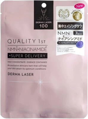 Quality 1st Derma Laser NMN + Niacinamide Super Delivery Face Mask 7 Sheets New - Image 1 of 4