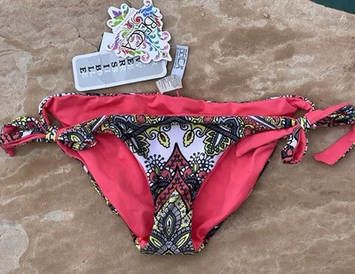 NEW BECCA Rebecca Virtue Marrakesh Tie sides Reversible Bikini Bottom Swim S - Image 1 of 4