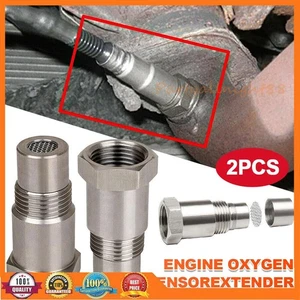 2* KFZ Auto O2 Lambdasonde Adapter Lambda Eliminator Spacer Metallkat Simulator - Picture 1 of 11