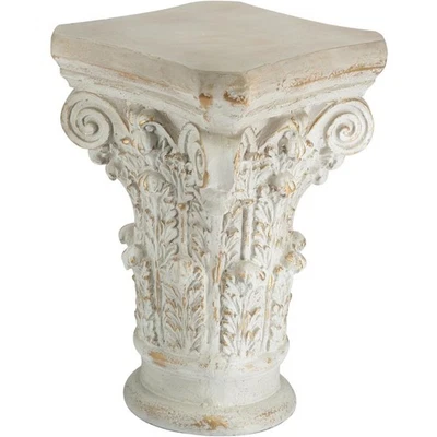 A&B Home 77901 Roman 24.4 X 16.1 inch White and Gold Pedestal - Image 1 of 4