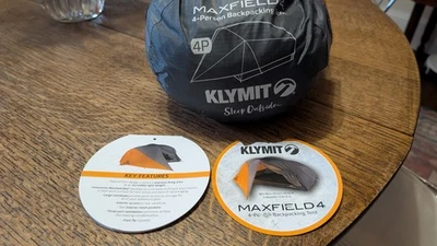 Tienda de campaña para mochileros Klymit Maxfield para 4 personas nueva, nunca usada. Foto 1 de 2