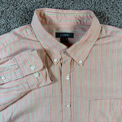 J. Crew Mens  Long Sleeve Striped Button Down Shirt Size Large preppy casual - Image 1 of 4