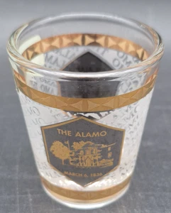 Culver Gold Style Glass The Alamo San Antonia Texas Made In The USA 2 3/8" Tall - Picture 1 of 7