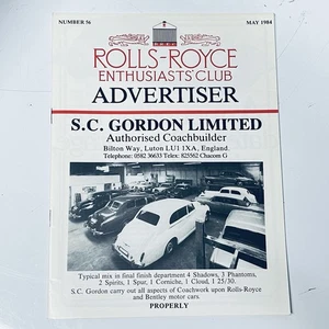 Rolls Royce & Bentley Owners Enthusiasts Club Advertiser Magazine 1984 Mai 56 - Bild 1 von 2