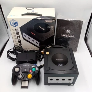 Nintendo GameCube Console Black  Dol-001 With Controller Manual Japanese Tested - Picture 1 of 23