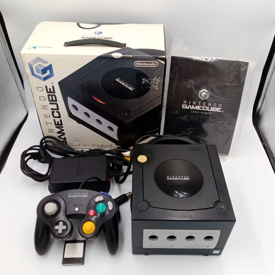 Nintendo GameCube Console Black  Dol-001 With Controller Manual Japanese Tested - Image 1 of 4