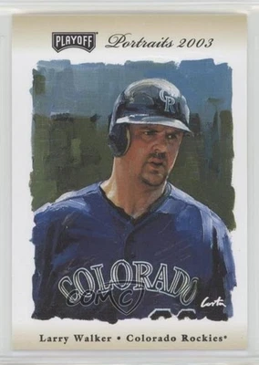2003 Playoff Portraits Bege /250 Larry Walker #96 HOF - Imagem 1 de 2