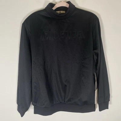Fear of God x Adidas Athletics Womens Mock Neck Sweatshirt Large Black IT1922 - Image 1 of 4