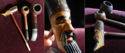 LOT DE 3 ANCIENNES PIPES - Photo 1/4